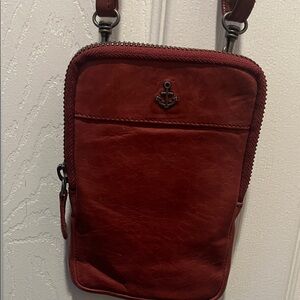 Harbour 2nd Benita distressed leather crossbody/wallet/ cell phone bag